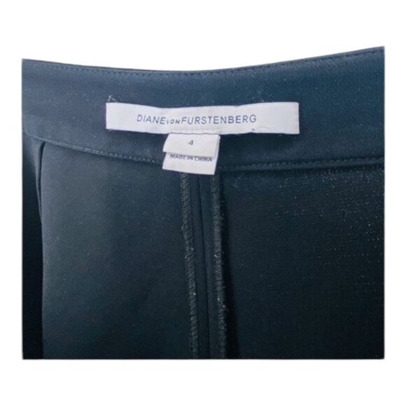 Diane Von Furstenberg Womens Black Flare Pants Size 4 Polyester & Triacetate EUC - Picture 7 of 10